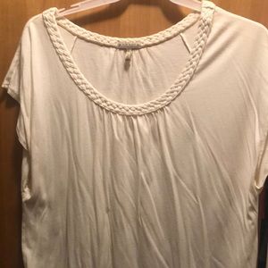 Creme scoop blouse